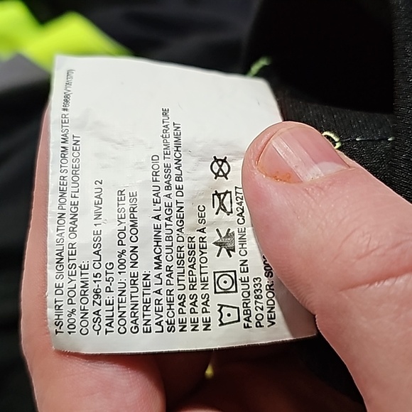 Pioneer XL black class 1 storm master fluorescent short sleeve shirt - Picture 7 of 7